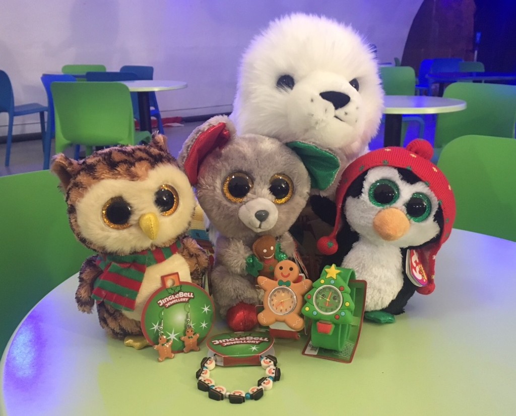 Festive cuddly toys on sale at Bristol Aquarium
